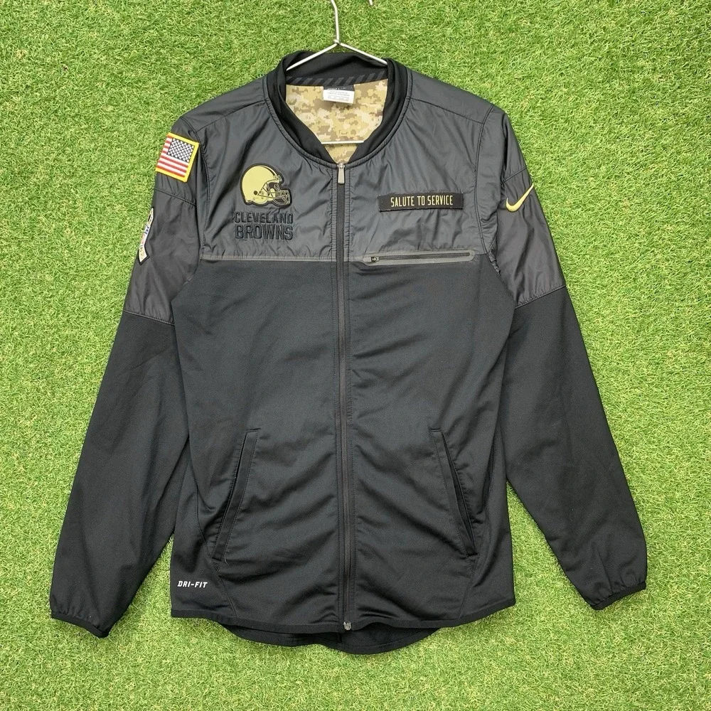 Nike Cleveland Browns Salute to Service Jacket Mens XS Extra Small Camo NFL